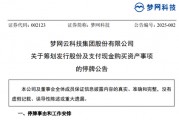 A股突發(fā)！又一重大資產(chǎn)重組，夢(mèng)網(wǎng)科技明起停牌