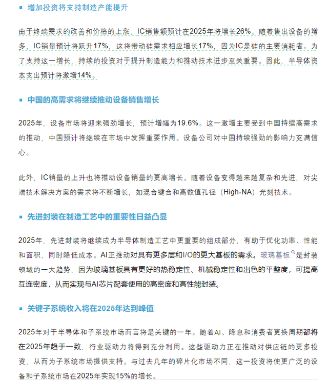 繼續看多半導體！機構預期2025年資本支出激增 中芯國際漲超6%
