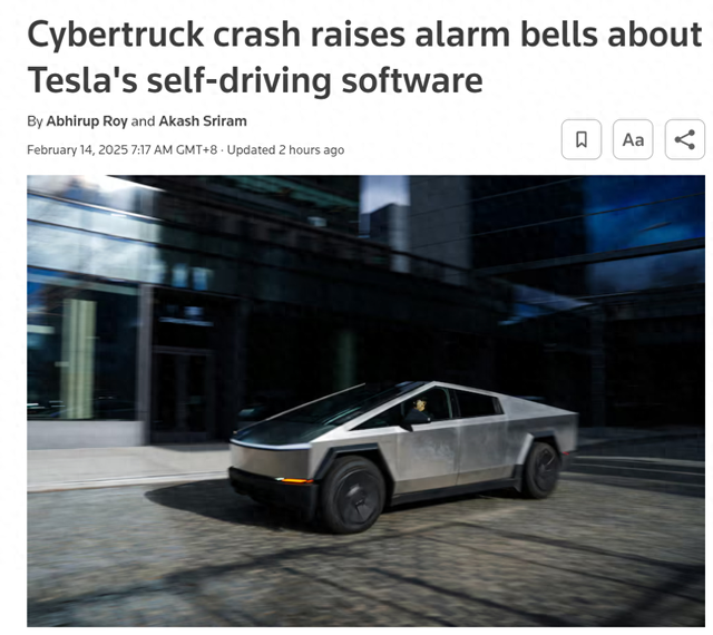 特斯拉Cybertruck事故引發對其自動駕駛軟件的擔憂